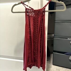 Hollister Red lace tank